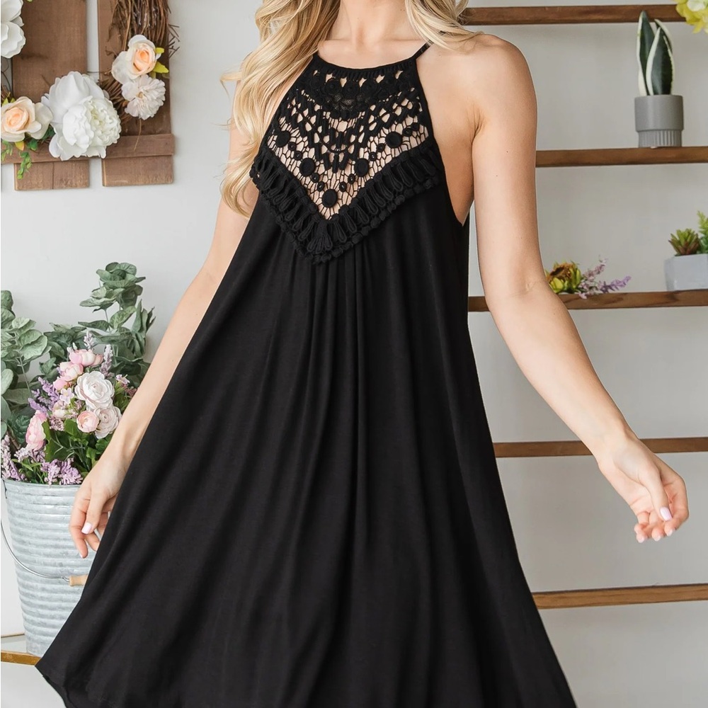 Long black beachy dress